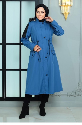 Garni Manteau Détaillé Bleu 10386 14994