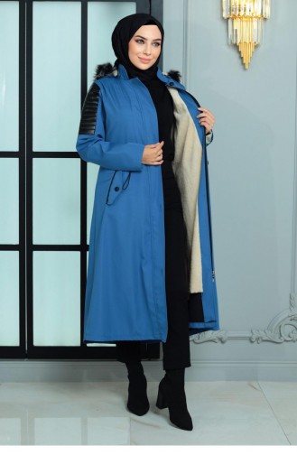 Garni Manteau Détaillé Bleu 10386 14994