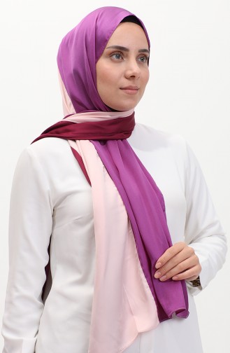 Karaca Three Colored Shawl 81049-02 Fuchsia Powder Purple 81049-02