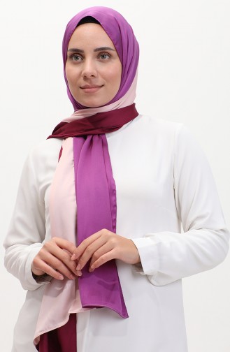 Karaca Three Colored Shawl 81049-02 Fuchsia Powder Purple 81049-02