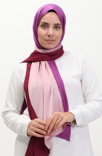 Karaca Three Color Shawl 81049-03 Fuchsia Salmon Purple 81049-03