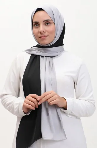 Karaca Üç Renkli Şal 81049-04 Gri Siyah