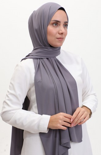 Karaca Plain Chiffon Schal 81048-07 Geräuchert 81048-07