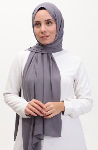 Karaca Plain Chiffon Schal 81048-07 Geräuchert 81048-07