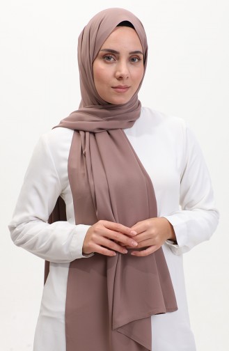 Karaca Plain Chiffon Schal 81048-09 Braun 81048-09
