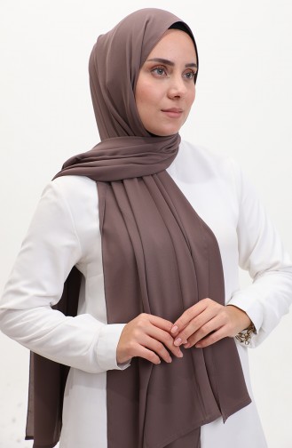 Karaca Düz Şifon Şal 81048-10 Koyu Kahverengi 81048-10