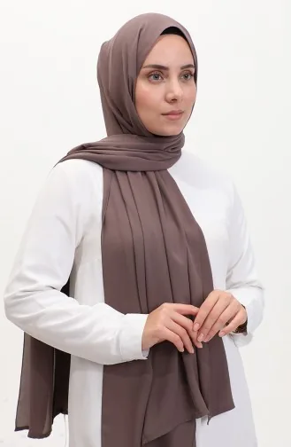 Karaca Châle Mousseline Uni 81048-10 Marron Foncé 81048-10