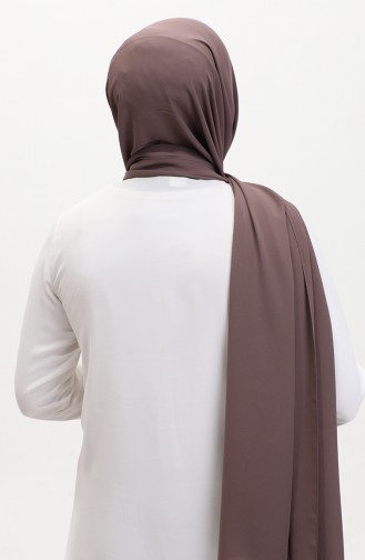 Karaca Düz Şifon Şal 81048-10 Koyu Kahverengi 81048-10