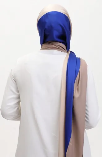 شال بألوان ثلاثة كاراجا 81049-11 فيزون أزرق ملكي 81049-11