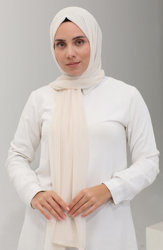 Karaca Düz Şifon Şal 81048-14 Krem