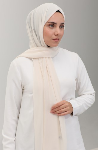 Karaca Düz Şifon Şal 81048-14 Krem