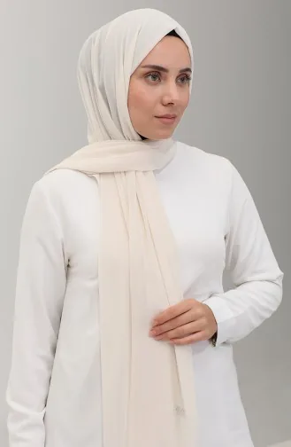 Karaca Châle Mousseline Uni 81048-14 Crème 81048-14