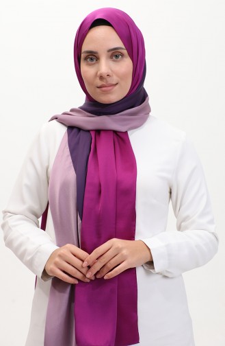 Karaca Driekleurige Sjaal 81049-16 Lila Paars Fuchsia 81049-16