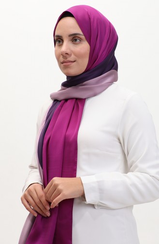 Karaca Driekleurige Sjaal 81049-16 Lila Paars Fuchsia 81049-16