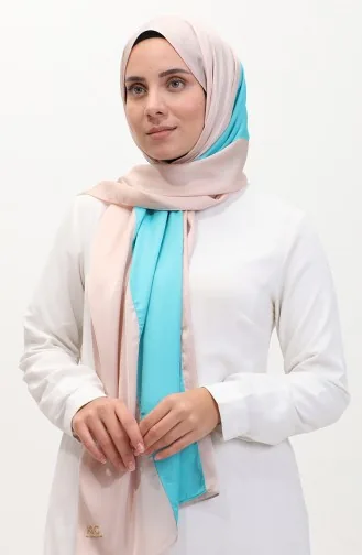 Karaca Châle Tricolore 81049-18 Bleu Pierre 81049-18
