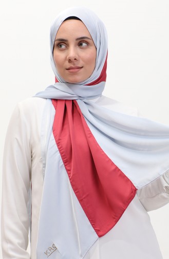 Karaca Three Color Shawl 81049-20 Light Blue Pomegranate Flower 81049-20