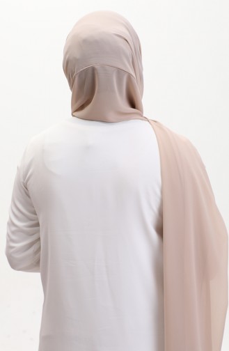 Karaca Düz Şifon Şal 81048-21 Koyu Bej 81048-21