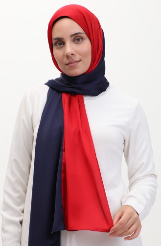 Karaca Tricolor Shawl 81049-22 Navy Blue Red 81049-22