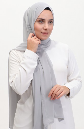 Karaca Düz Şifon Şal 81048-24 Gri 81048-24