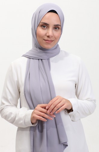 Karaca Plain Chiffon Schal 81048-27 Dunkelgrau 81048-27