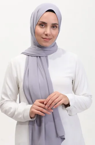 Karaca Düz Şifon Şal 81048-27 Koyu Gri 81048-27