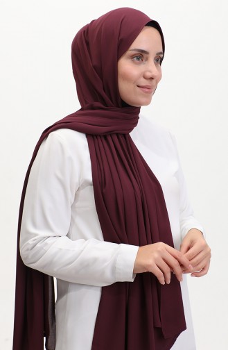 Karaca Châle Mousseline Uni 81048-28 Prune 81048-28