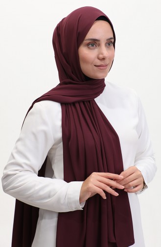 Karaca Châle Mousseline Uni 81048-28 Prune 81048-28