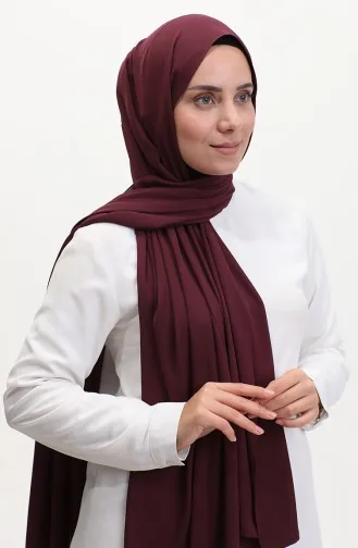 Karaca Châle Mousseline Uni 81048-28 Prune 81048-28