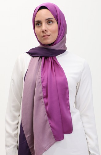 Karaca Three-Colored Shawl 81049-29 Purple Lilac Fuchsia 81049-29