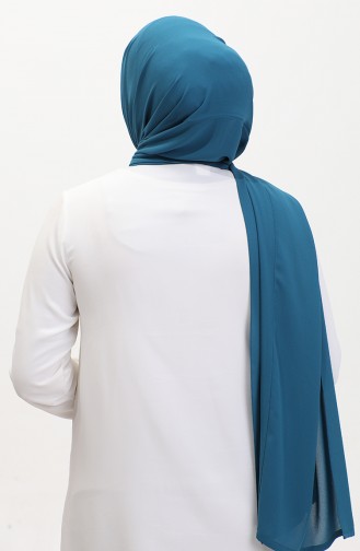Karaca Düz Şifon Şal 81048-33 Petrol Mavisi