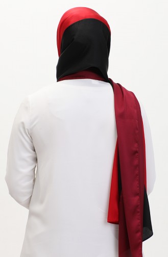 Karaca Tricolor Shawl 81049-33 Claret Red Black Red 81049-33