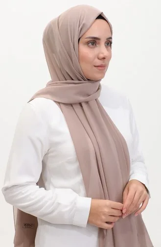 Karaca Düz Şifon Şal 81048-41 Açık Kahve 81048-41