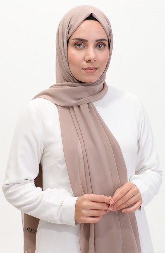 Karaca Effen Chiffon Sjaal 81048-41 Lichtbruin 81048-41