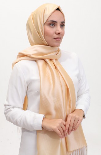 Tassel Taffeta Shawl 1267-55 Light Beige 1267-55