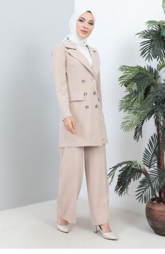 Jacketed Suit Beige 19005 15016