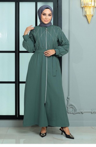 Steindetaillierte Abaya Mint 19161 14988