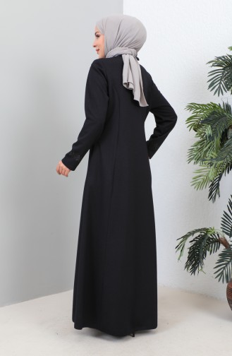 Große Stoned Pocket Abaya 4260-05 Lila 4260-05