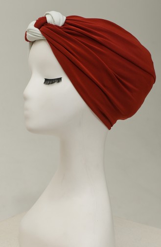 Ziegelrot Praktischer Turban 9022-04