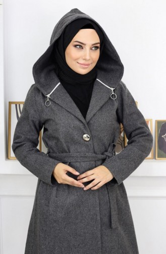 معطف ختم بغطاء رأس أنثراسايت 19172 14965