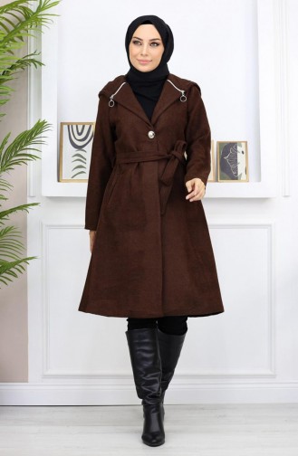 Hooded Kachet Coat Brown 19172 14966