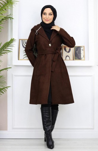 Hooded Kachet Coat Brown 19172 14966