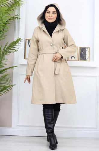 Manteau Kachet à Capuche Beige 19172 14968