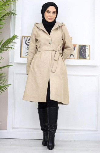 Manteau Kachet à Capuche Beige 19172 14968