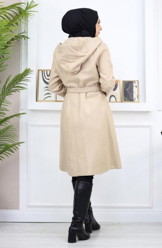 Manteau Kachet à Capuche Beige 19172 14968