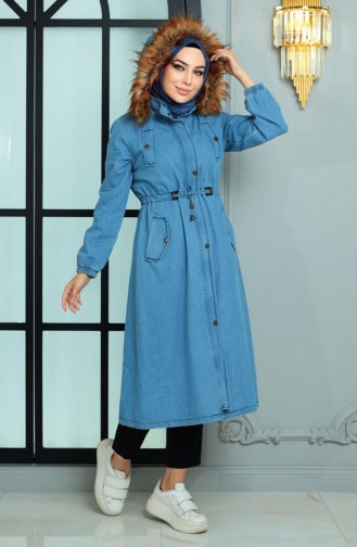 Hooded Denim Coat Light Denim 19173 14997