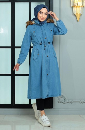 Hooded Denim Coat Light Denim 19173 14997