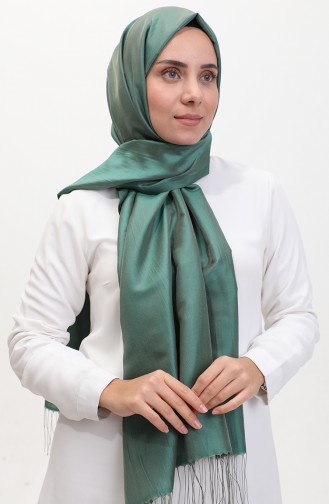 Tasseled Taffeta Shawl 1267-07 Green 1267-07