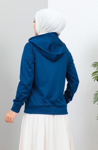 Hooded Sweatshirt 0151-02 Petrol Mavisi 0151-02