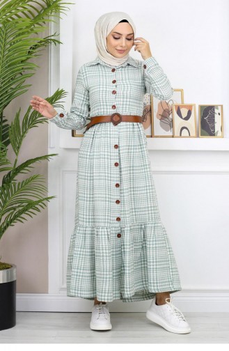 Robe Chanel Détaillée Avec Boutons Menthe 19164 14972