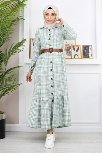 Robe Chanel Détaillée Avec Boutons Menthe 19164 14972